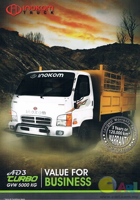 Lori Baru Inokom,Isuzu,Mitsubishi,JBC,JMC,Cam Placer,Volvo 