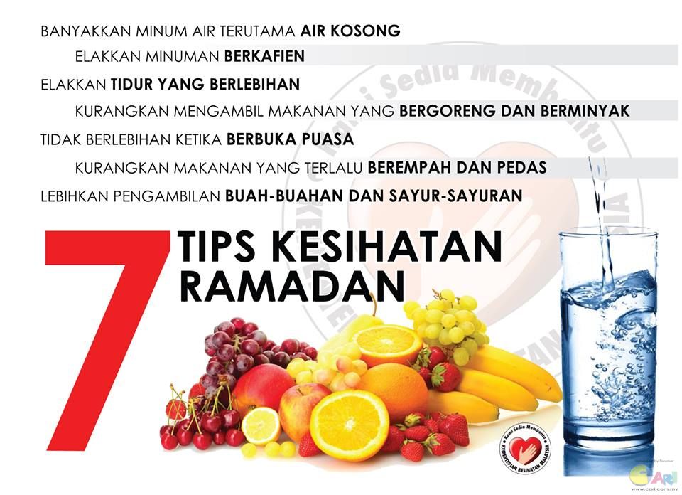 7 Tip Kesihatan Ramadhan - Fesyen & Tips Penjagaan Diri 