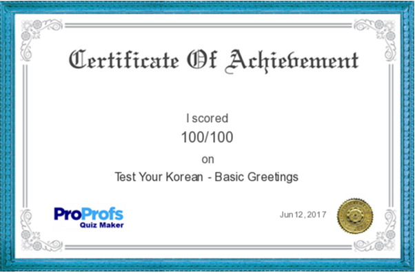 Test Your Korean Basic Greeting