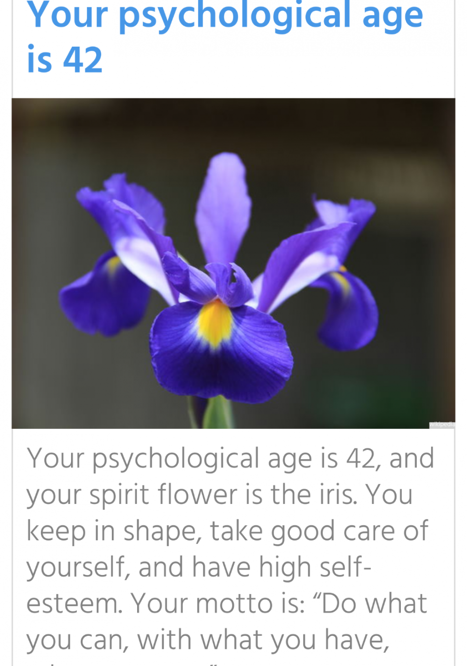 Know your psychological age Know your psychological age