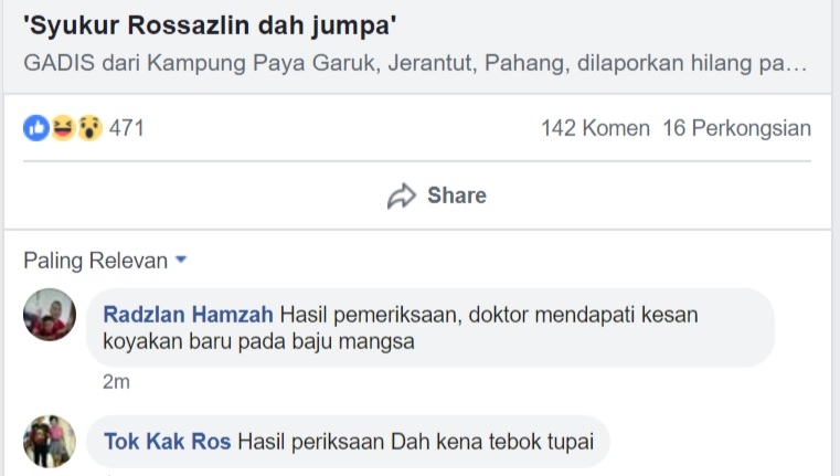 Rossazlin yang HILANG OTW ke surau DITEMUI pada jam 4 PAGI 