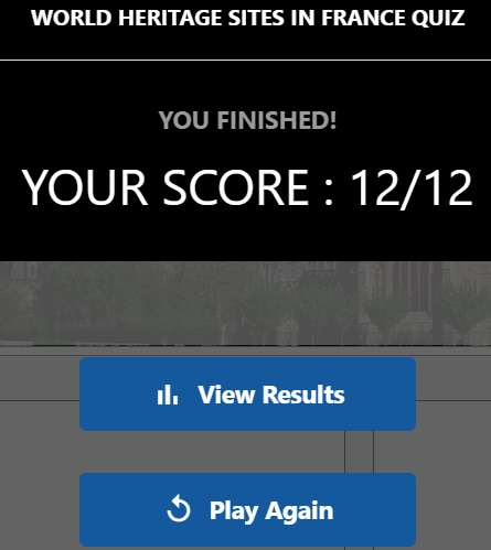 Edisi tambah tacang: WORLD HERITAGE SITES IN FRANCE QUIZ