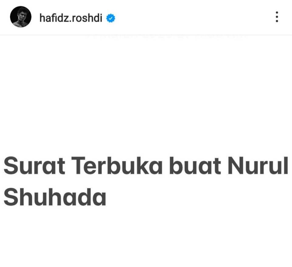 TERKINI: Surat terbuka Hafidz Roshdi untuk Nurul Shuhada. Post #103 Page 6 - Kenyataan balas Nurul Shuhada