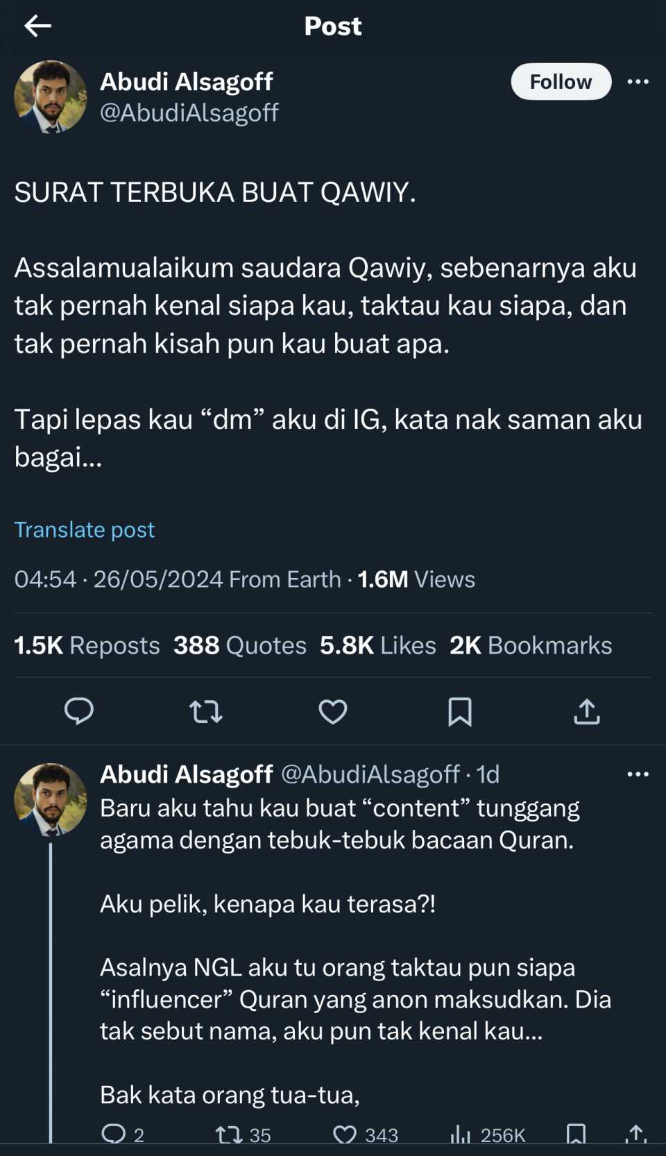 Betul ke ni? Qawiy (Tebuk² Quran) Ada Salahlaku Seksual?