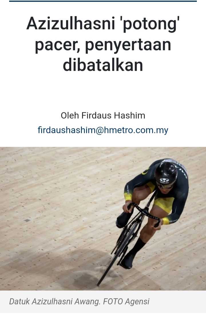 Azizulhasni tersingkir acara keirin Olimpik