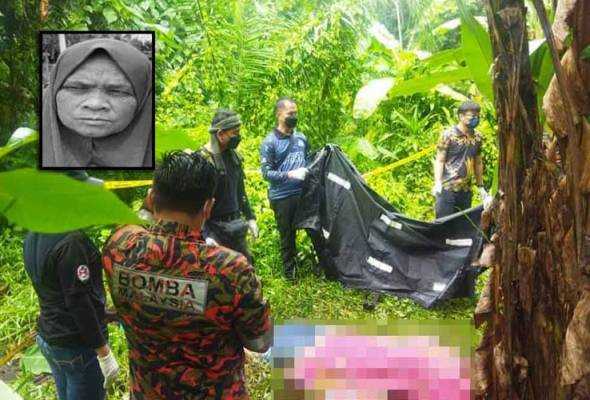 Lima hari hilang, mayat Zaiton ditemukan berhampiran rumpun pokok pisang