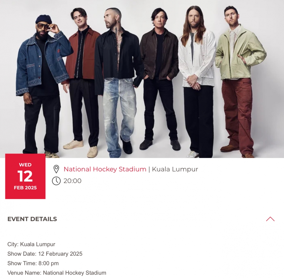 Maroon 5 in Kuala Lumpur