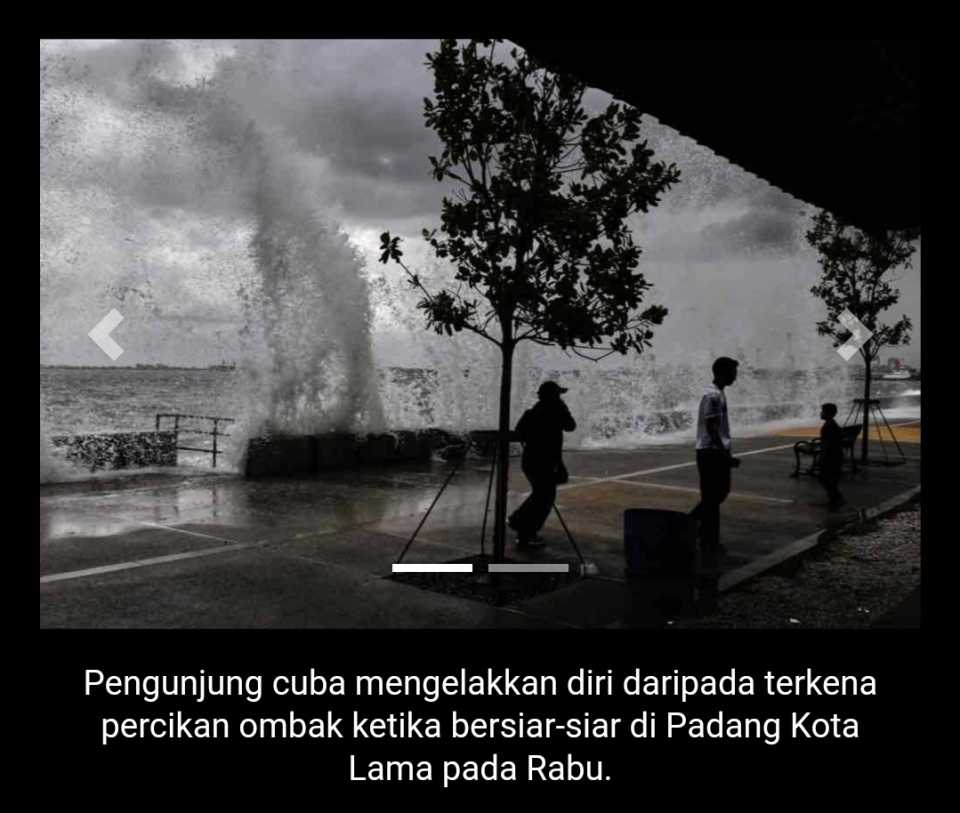 Ombak besar di Pulau Pinang, Pulau Pangkor kejadian luar biasa - MetMalaysia