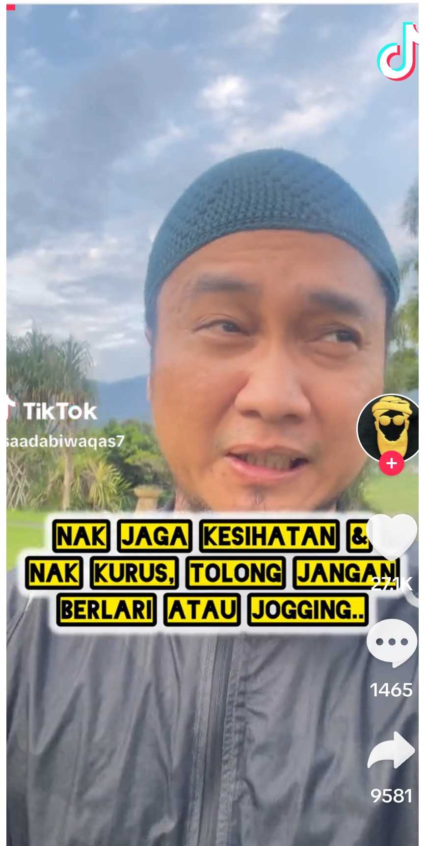 Yahudi sudah memanipulasi kehidupan kita,mereka nak melariskan kasut-kasut jenama mereka. – Lelaki Nasihat Orang Gemuk dan Buncit Jangan Joging Kalau Nak Sihat & Kurus.Netizen terbelah dua