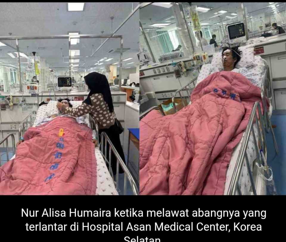 Abang terlantar di Hospital Korea Selatan,keluarga buntu dan terdesak perlukan 200k untuk bawa pulang ke Malaysia