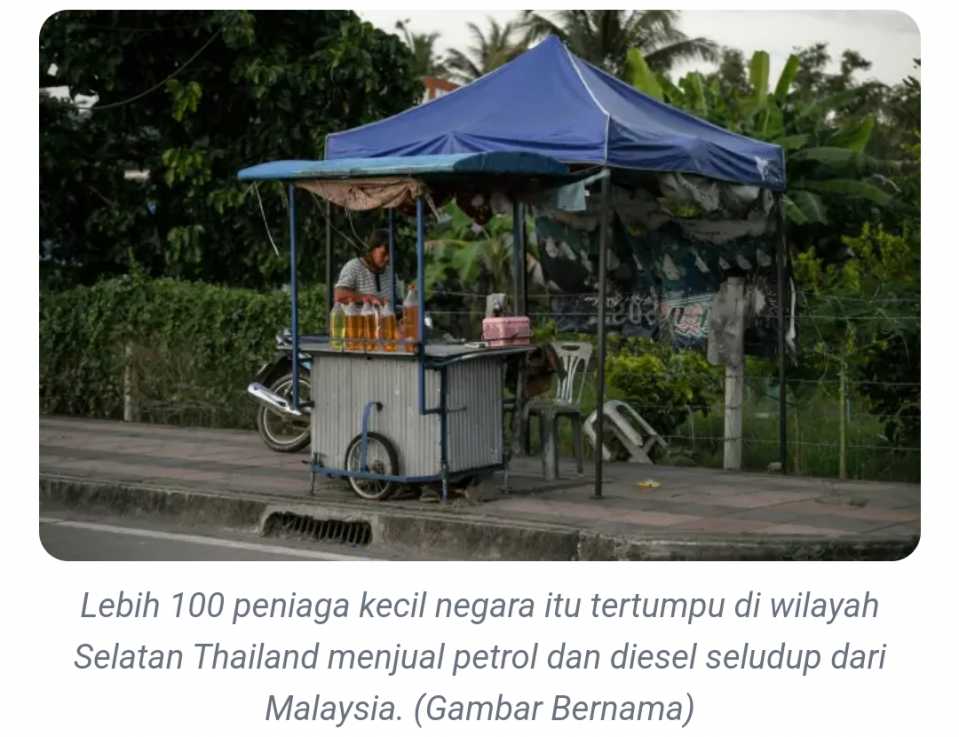 Diesel, petrol Malaysia dijual macam ‘air minuman’ di Selatan Thai