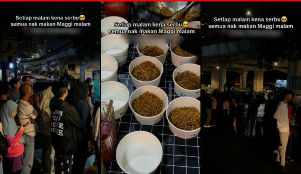 Benda buat masak sendiri kenapa nak beli:Orang Ramai Sanggup Beratur Demi Maggi Tepi Jalan berharga RM8 hingga RM15.Netizen terbelah dua