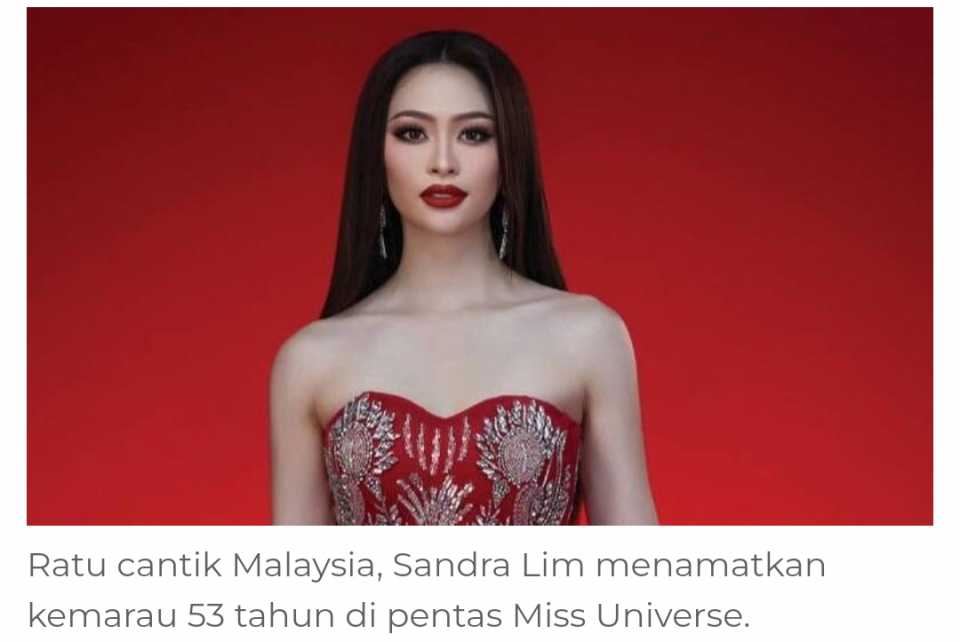 Sandra Lim pecah rekod 53 tahun Malaysia di Miss Universe