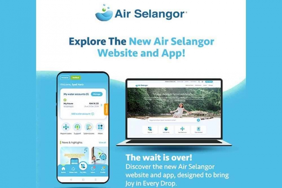 Air Selangor tambah baik aplikasi, laman web jadi lebih mesra pengguna