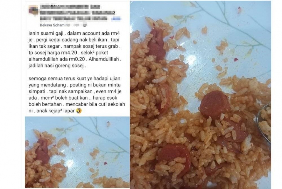 RM4 cukup masak nasi goreng sosej sekeluarga