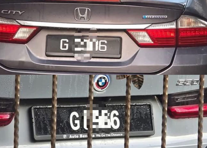 Honda City, BMW 330i pakai nombor plat sama