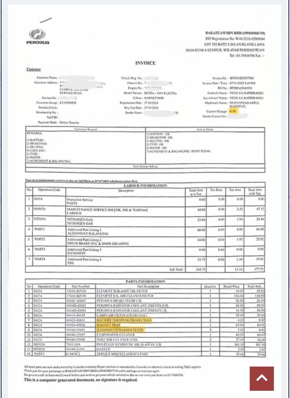 Kakitangan Cakap Semua Wajib’ –Pelajar Wanita Dakwa Dipaksa Bayar Caj Servis Bezza 6,000KM Lebih RM800 di pusat servis perodua.Tapi tarik balik posting dan minta maaf.Netizen kata kena LOD