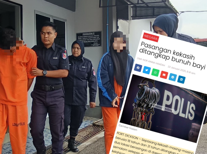 Sorok mayat dalam beg, pasangan kekasih didakwa bunuh bayi sendiri