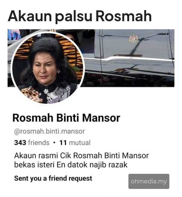 Timbul Dakwaan Rosmah Mansor Dah Bercerai Dengan Najib Razak