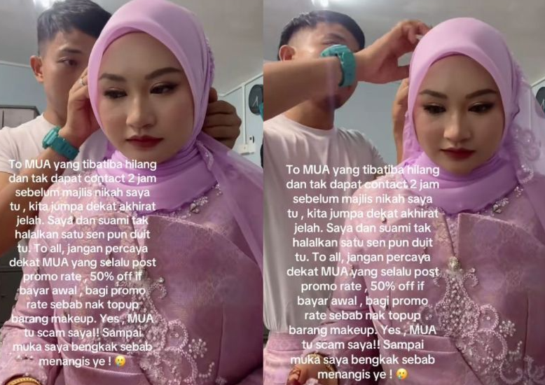 Pengantin meraung, MUA terkenal ‘hilang’ 3 jam sebelum nikah