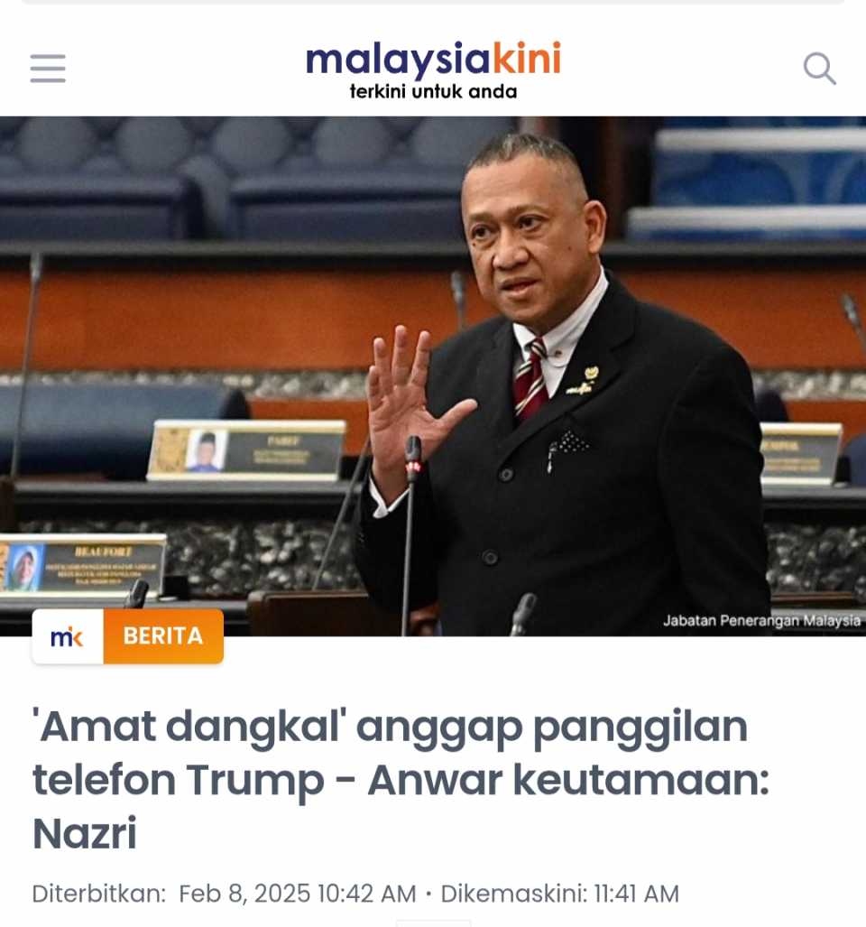 Menggelupur Risau Anwar Belum Dapat Cakap Dengan Trump