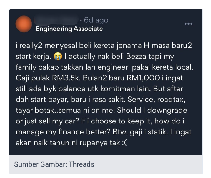 Keluarga Saya Cakap Takkan lah Engineer Pakai Kereta Lokal,  Ekoran Ikut Cakap Keluarga, Jurutera Dedah Kesal Beli Kereta Honda Sebab ‘Maintenance’ Terlalu Mahal