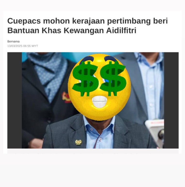 Asyik merintih bantuan je, Cuepacs ditertawa netizen mata duitan!