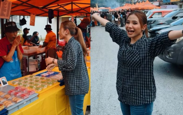 Shiha Zikir borong kuih di bazar, sedekah balik pada pengunjung