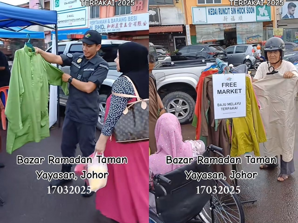 Baju Melayu percuma di bazar Ramadan