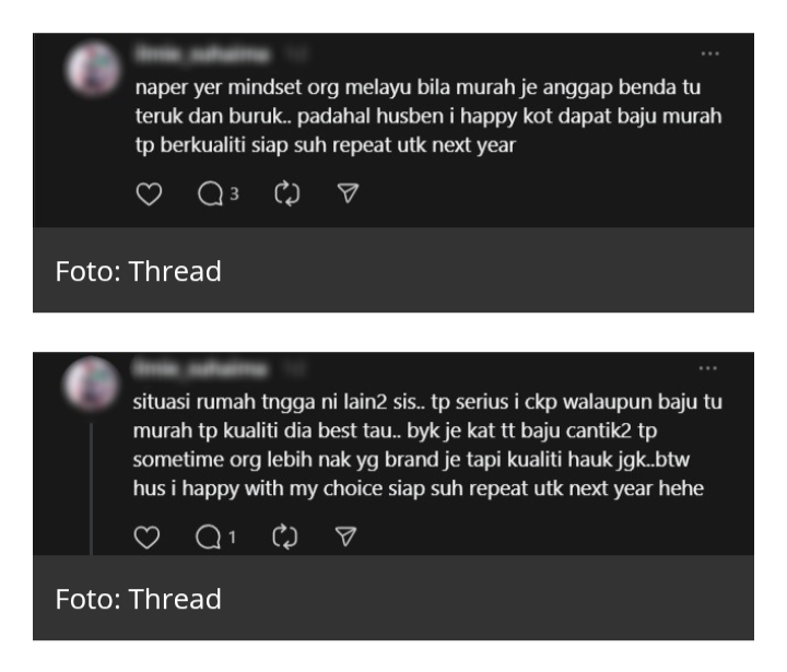Jadi Bini Kena Bijak” – Wanita Beli Baju Raya Dia RM400, Untuk Suami RM60.Netizen Persoal Bijak Ke Selfish?
