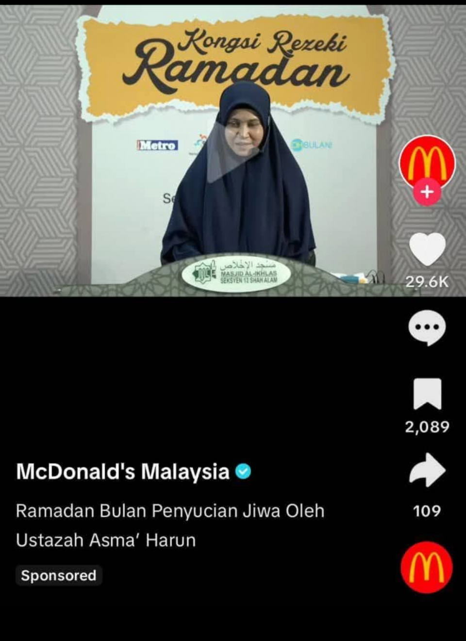 Edisi McDonald dah tak diboikot