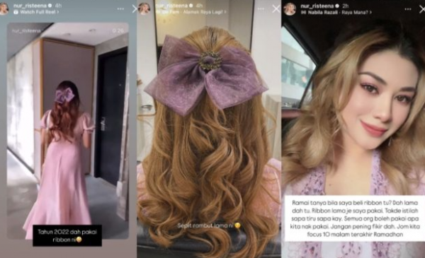 Pakai reben di rambut, Risteena dituduh copycat Bella Astillah