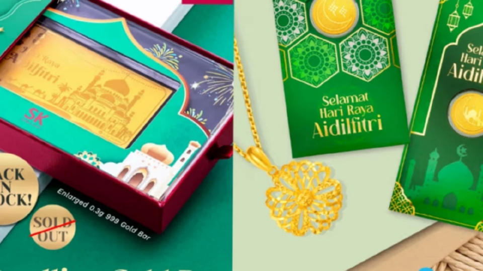 Nenek beri jongkong emas kepada cucu sempena Aidilfitri