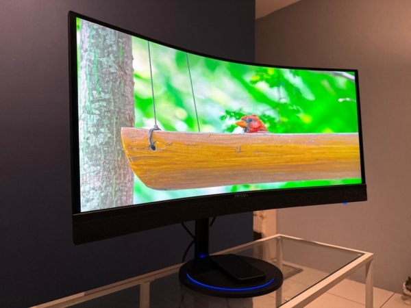 PRISM+ X340 PRO Evo monitor ultralebar untuk pekerja kreatif, gamer