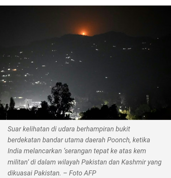 India serang Pakistan.orang awam Dan kanak kanak terkorban