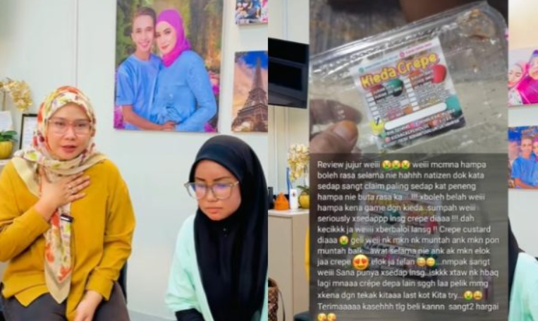 Kieda Crepe tak puas hati makanan kena kutuk, siap pergi jumpa depan-depan