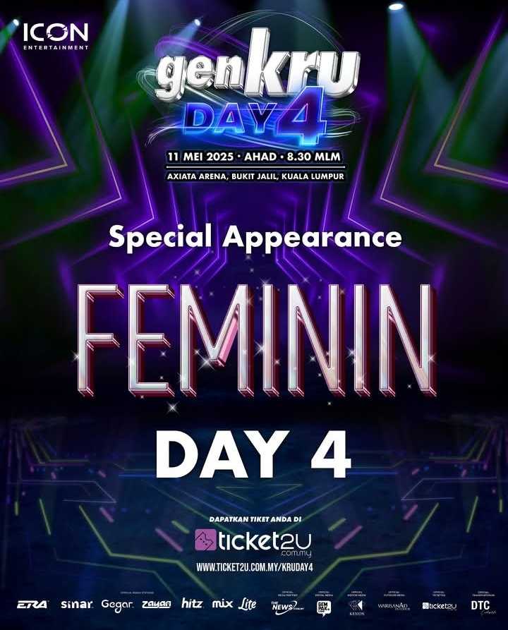 Konsert GenKRU Dilanjutkan Ke Hari Keempat Kerana Cuti Wesak! ~ Saksikan Penampilan Feminin