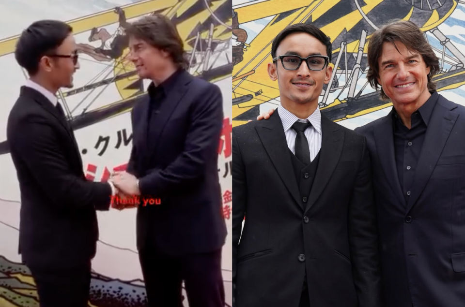 Netizen Teruja Tengok Adik Elfira, Ezzrin Loy Bersembang Dengan Tom Cruise