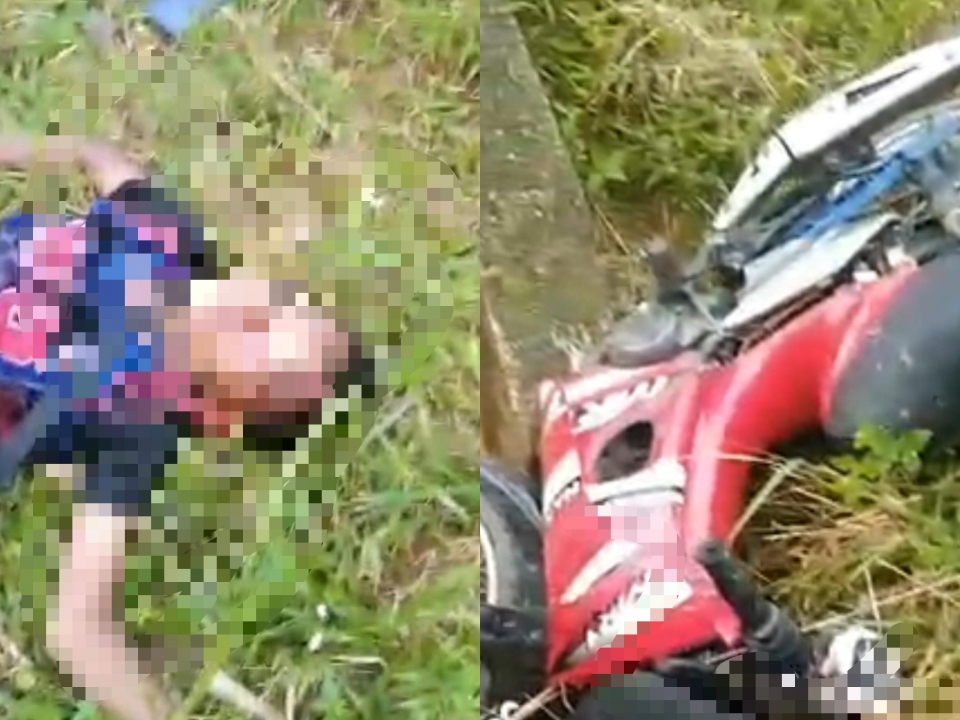 Budak 12 tahun maut motosikal terbabas langgar tembok calvet