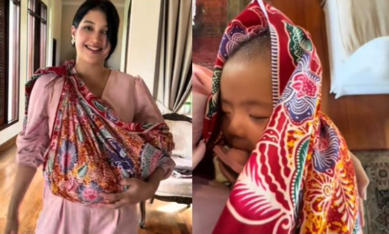 Anak Atikah Suhaime suka cara orang dulu, tidur dalam kain gendong