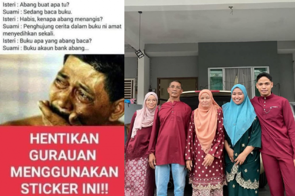 'Itu ayah saya, bukan bahan lawak', hati anak terluka gambar sedih bapa jadi 'sticker' WhatsApp, difitnah kahwin lain