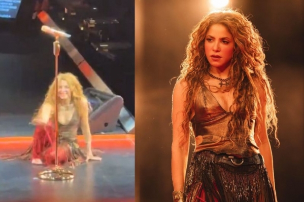 Hilang kawalan ketika menari, Shakira tergelincir di atas pentas