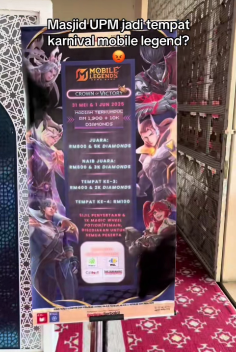 Melanggar Arahan Penggunaan Ruang, Masjid UPM Jadi Tempat Karnival Mobile Legend!