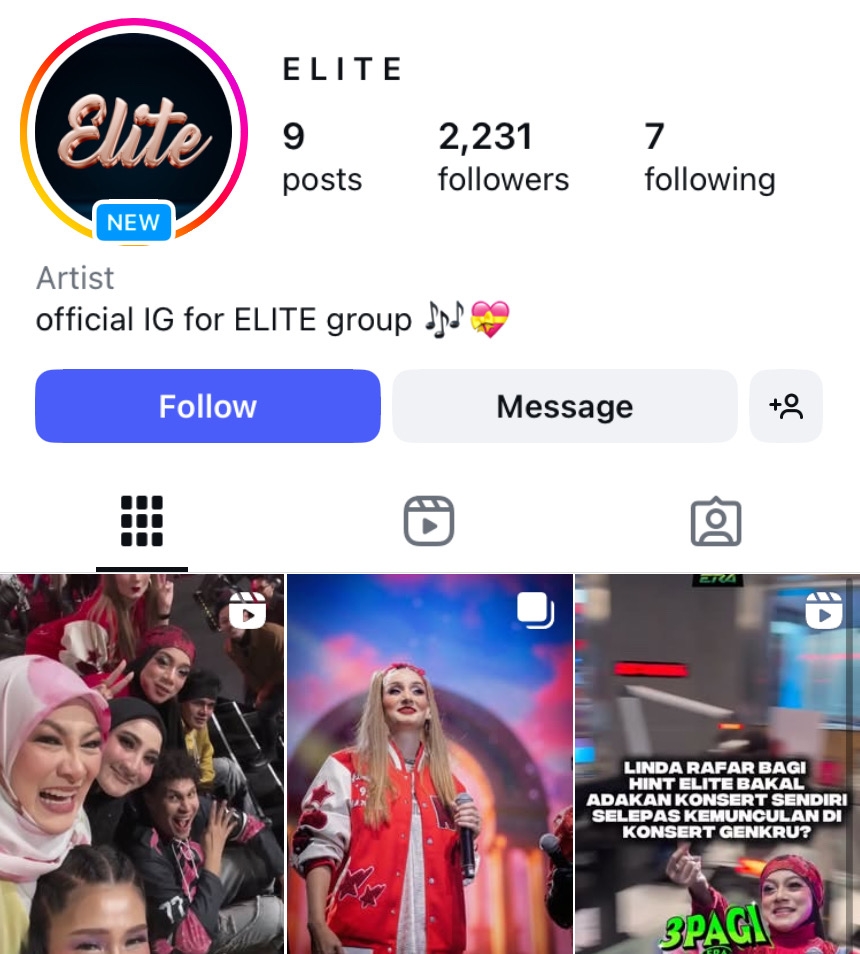 Elite rancang buat konsert, tubuhkan IG