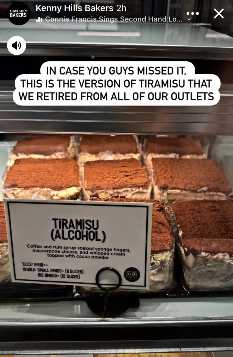 Dalam Usaha Nak Dapatkan Sijil Halal, Sebelum Ni Kenny Hills Bakers Jual Tiramisu Ada Alkohol!