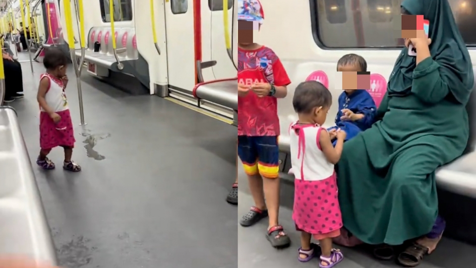 Warga Asing Naik LRT, Sibuk Call Sambil Biarkan Anak Kencing Merata!