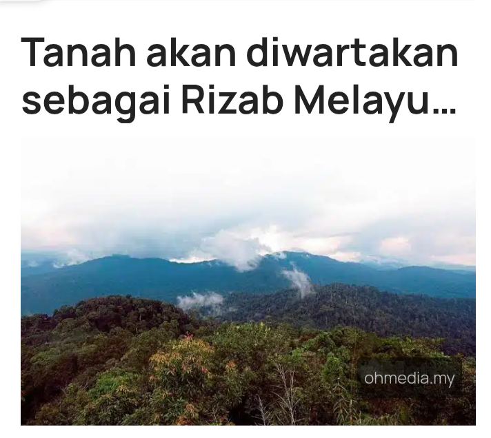 Bukan Pahang:Kerajaan Selangor beri satu ekar tanah kepada peneroka haram Ulu Langat.