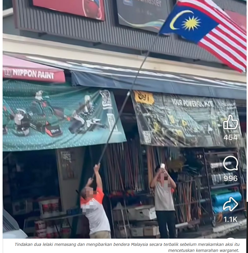 Mengapakah setiap kali masuk bulan Ogos ada insiden pasang bendera terbalik kemudian minta maaf