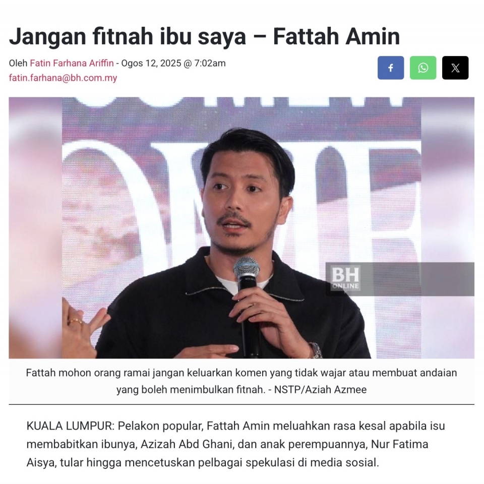 "Fatima ok je dengan Nenda"