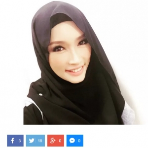 Amber Chia bergambar dengan imej berhijab !